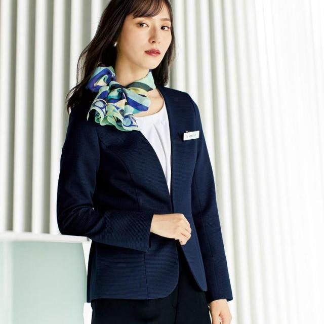 アンジョア レディース オールシーズン ノーカラージャケット