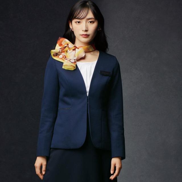 アンジョア レディース オールシーズン ノーカラージャケット