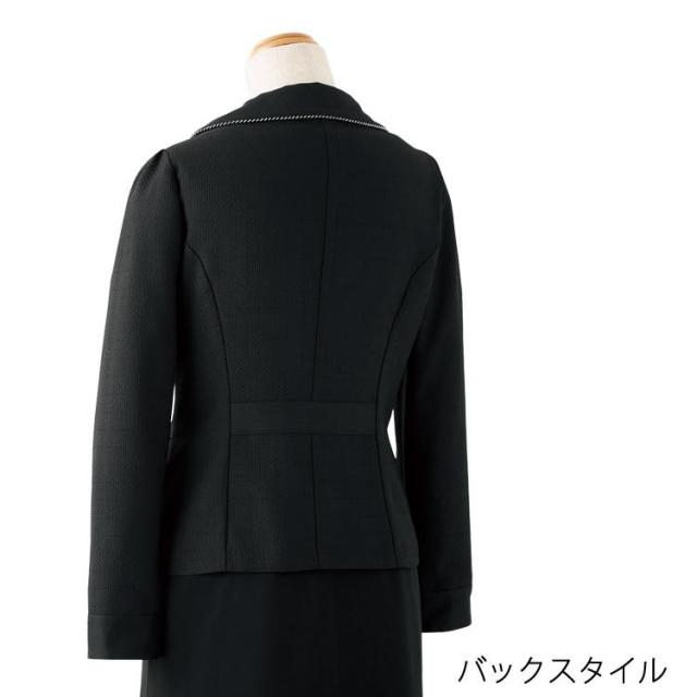 アンジョア レディース ジャケット オールシーズン オフィス 無地 丸襟 接客 制服 事務服 紺 黒 モテ きちんと かわいいフォーマル 入学式 卒業式 ジョア 82075_6