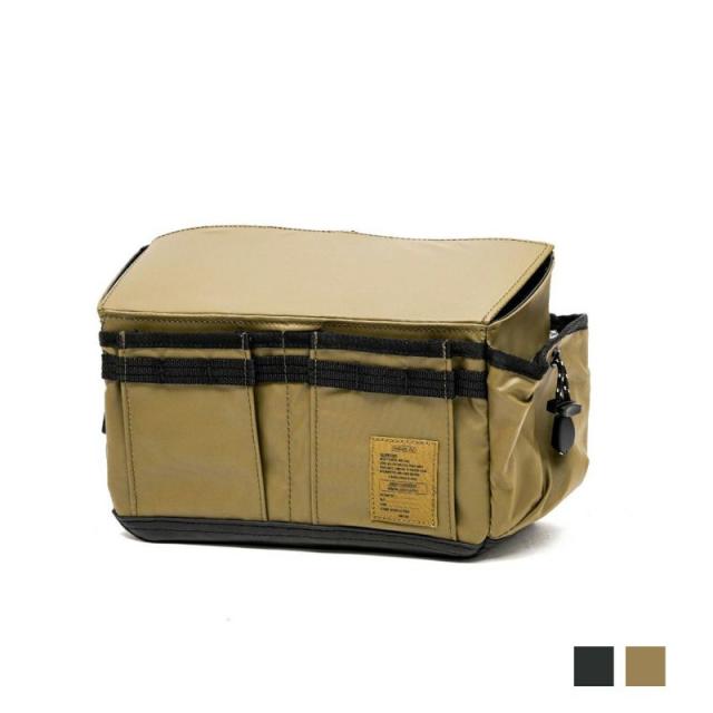 AS2OV アッソブ POLYCA SIDE CONTAINER マルチコンテナ アウトドア キャンプ コンテナボックス 収納ボックス 倉庫 物置き 屋外 蓋 蓋付き 収納 整頓 ループ 取り付け 仕切り 飲み物 ドリンク ポケット USBポート 充電 布 耐久 耐水 黒 カーキ BLACK KHAKI 152203