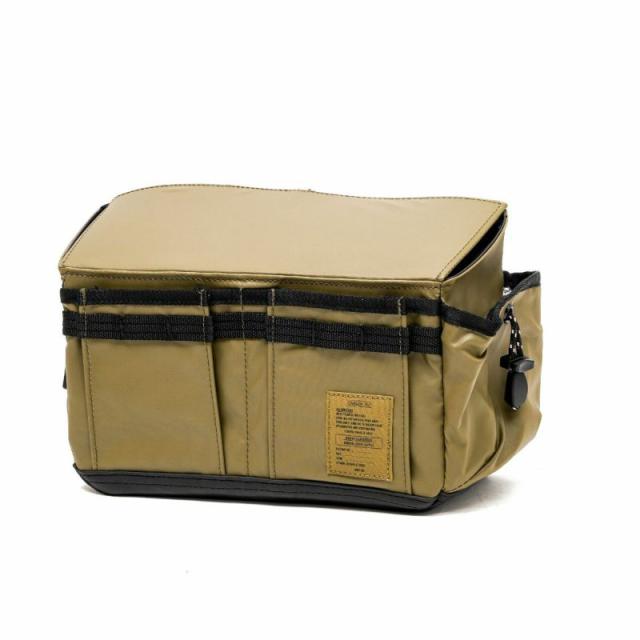 AS2OV アッソブ POLYCA SIDE CONTAINER マルチコンテナ アウトドア キャンプ コンテナボックス 収納ボックス 倉庫 物置き 屋外 蓋 蓋付き 収納 整頓 ループ 取り付け 仕切り 飲み物 ドリンク ポケット USBポート 充電 布 耐久 耐水 黒 カーキ BLACK KHAKI 152203_4