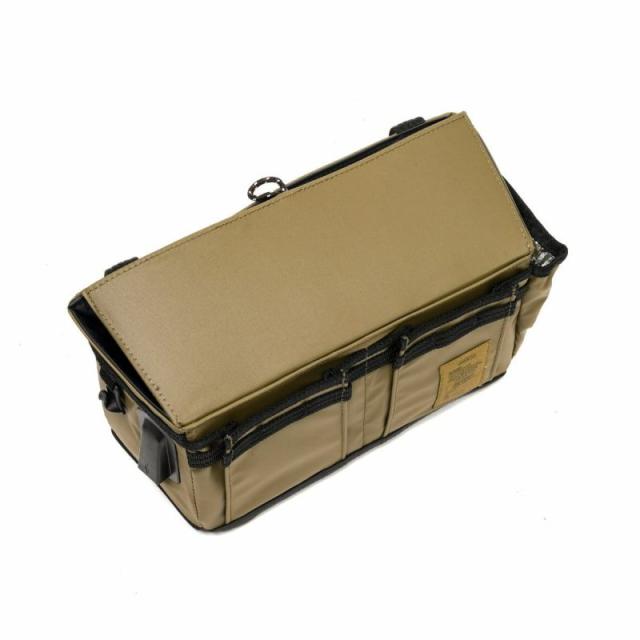 AS2OV アッソブ POLYCA SIDE CONTAINER マルチコンテナ アウトドア キャンプ コンテナボックス 収納ボックス 倉庫 物置き 屋外 蓋 蓋付き 収納 整頓 ループ 取り付け 仕切り 飲み物 ドリンク ポケット USBポート 充電 布 耐久 耐水 黒 カーキ BLACK KHAKI 152203_8