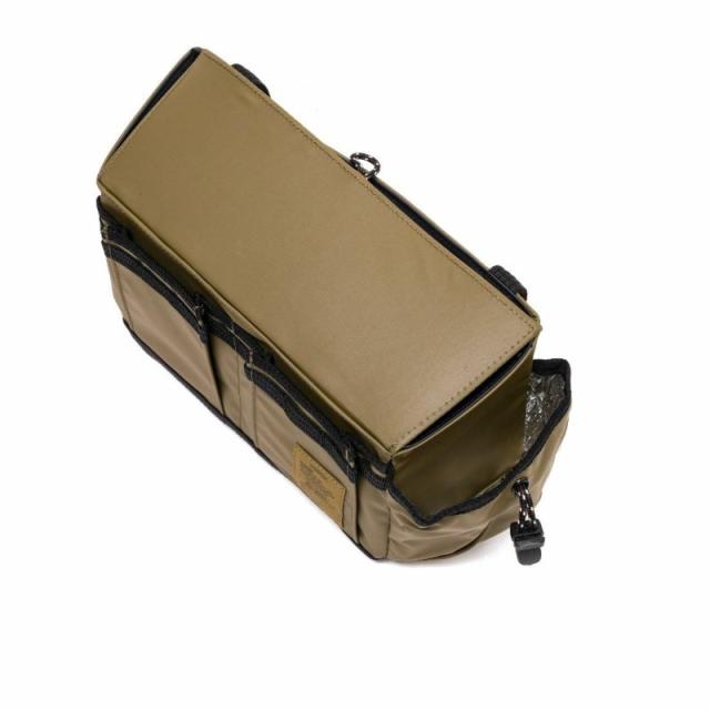 AS2OV アッソブ POLYCA SIDE CONTAINER マルチコンテナ アウトドア キャンプ コンテナボックス 収納ボックス 倉庫 物置き 屋外 蓋 蓋付き 収納 整頓 ループ 取り付け 仕切り 飲み物 ドリンク ポケット USBポート 充電 布 耐久 耐水 黒 カーキ BLACK KHAKI 152203_9