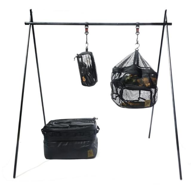 AS2OV アッソブ POLYCA SERIES ALL IN DISH CASE BLACK オール イン ディッシュ ケース カトラリーケース ギアケース キッチンツール 収納 キャンプ キャンプ アウトドア レジャー 食器 収納 収納ボックス 食器 ネット 食器ケース 食器 持ち運び お皿入れ ブラック 黒 BLACK_14