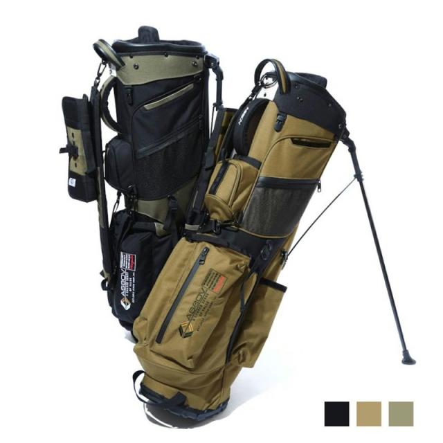 AS2OV アッソブ CORDURA FINE TEX CADDY BAG GOLF SERIES キャディーバッグ ゴルフシリーズ ラウンド ゴルフバッグ ゴルフ ゴルフ用品 メンズ 軽量 5分割 収納 クッション 衝撃 スタンド ナイロン 高級 多機能 利便性 BLACK KHAKI CAMEL 562300