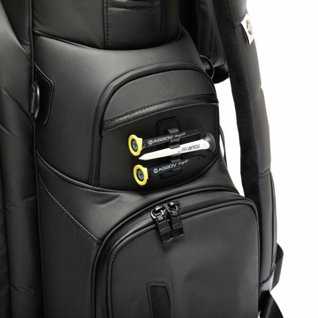 AS2OV アッソブ NYLON POLYCA CADDY BAG GOLF SERIES キャディーバッグ ゴルフシリーズ ラウンド ゴルフバッグ ゴルフ用品 5分割 収納 クッション 衝撃 スタンド 高級 多機能 利便性 BLACK_8