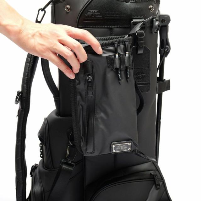 AS2OV アッソブ NYLON POLYCA CADDY BAG GOLF SERIES キャディーバッグ ゴルフシリーズ ラウンド ゴルフバッグ ゴルフ用品 5分割 収納 クッション 衝撃 スタンド 高級 多機能 利便性 BLACK_6