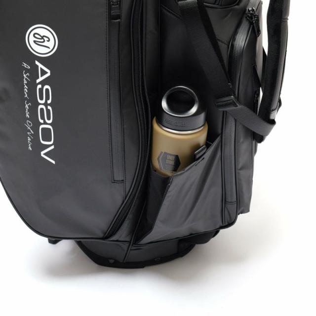 AS2OV アッソブ NYLON POLYCA CADDY BAG GOLF SERIES キャディーバッグ ゴルフシリーズ ラウンド ゴルフバッグ ゴルフ用品 5分割 収納 クッション 衝撃 スタンド 高級 多機能 利便性 BLACK_10