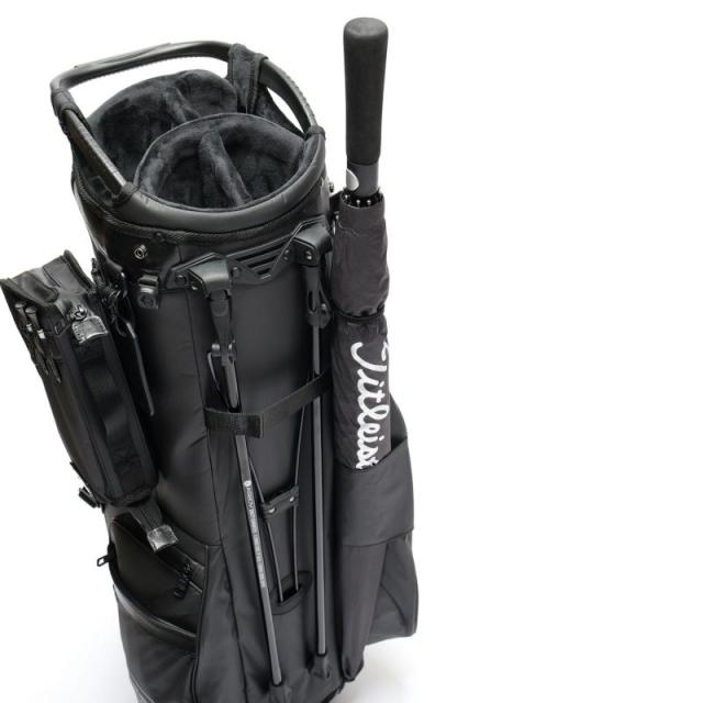 AS2OV アッソブ NYLON POLYCA CADDY BAG GOLF SERIES キャディーバッグ ゴルフシリーズ ラウンド ゴルフバッグ ゴルフ用品 5分割 収納 クッション 衝撃 スタンド 高級 多機能 利便性 BLACK_13