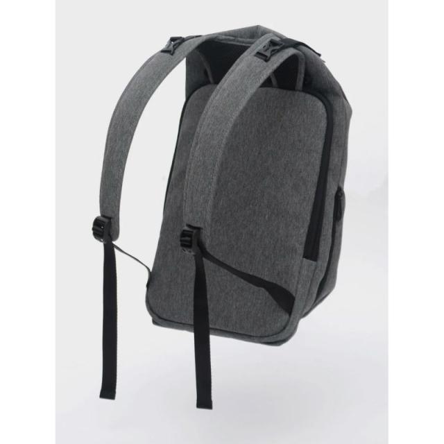 cote&ciel コートエシエル Saru EcoYarn Black Melange バッグ バックパック リュック メンズ 大人 大きめ 多機能 大容量 収納 軽量 肩 通勤 ビジネス スポーツ 登山 旅行 トラベル ノートpc パソコン ファスナー カジュアル シンプル 無地 グレー ブラック 黒 CC-28972_2