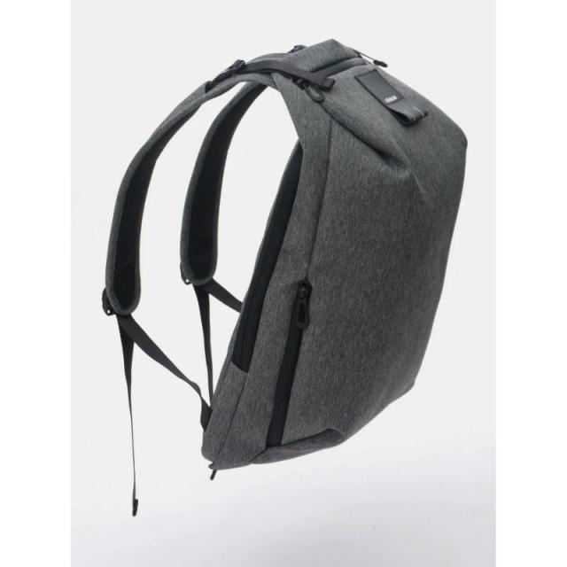cote&ciel コートエシエル Saru EcoYarn Black Melange バッグ バックパック リュック メンズ 大人 大きめ 多機能 大容量 収納 軽量 肩 通勤 ビジネス スポーツ 登山 旅行 トラベル ノートpc パソコン ファスナー カジュアル シンプル 無地 グレー ブラック 黒 CC-28972_5