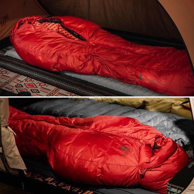 MINIMAL WORKS (ミニマルワークス) SNOW LEOPARD LIGHT sleeping bag-Red スノーレオパード / シュラフ 寝袋 寝具 マミー型 マット キャンプ キャンプ用品 アウトドア アウトドア用品 山 森 コンパクト 圧縮 高級 高品質 保温 軽量 超軽量 冬 レッド MGSL-SL100-GO0RE_15