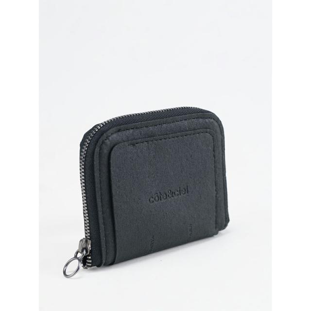 cote&ciel コートエシエルZIPPERED WALLET M PETITS BLACK サイフ 財布