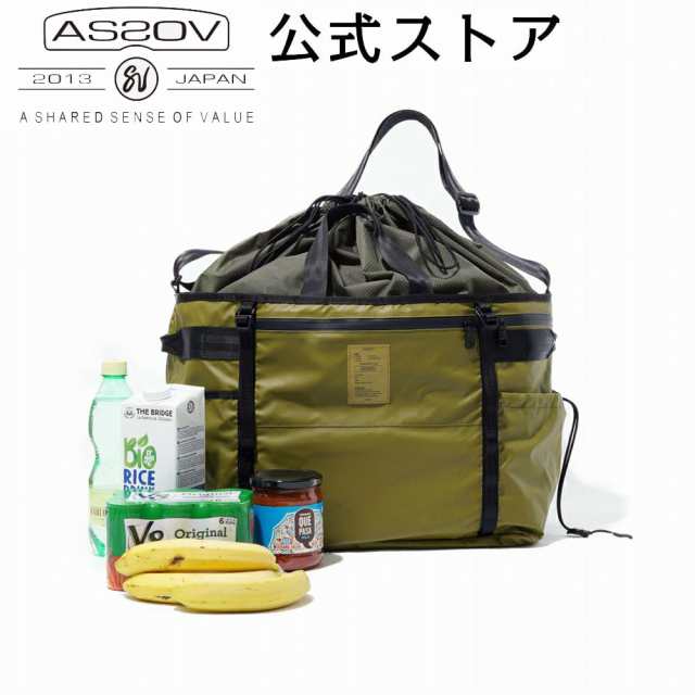 AS2OV NYLON POLYCARBONATE PORTABLE LARGE ECO BAG エコバッグ　ポリカーボネート　アウトドア　釣り　フィッシング　キャンプ