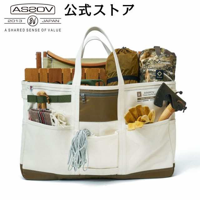 アッソブ公式 キャンバス トートバッグ 大容量 大型 アウトドア キャンバストート / AS2OV ALBERTON CANVAS TOTE L SIZE アルバートン キ