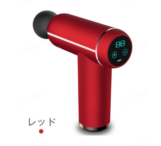 筋膜リリース 電動マッサージ器 レッド 筋膜リリース 電動 マッサージガン ミニ 軽量 4種ヘッド 32段階振動