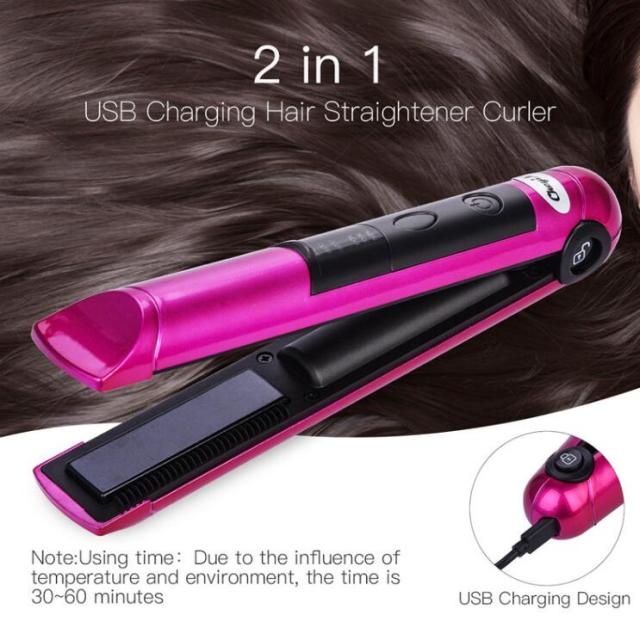 コードレス ヘアアイロン ストレート カール USB 充電式 携帯用ヘアアイロン 旅行用 ミニサイズ 携帯用 持ち運び 軽量 5,032円