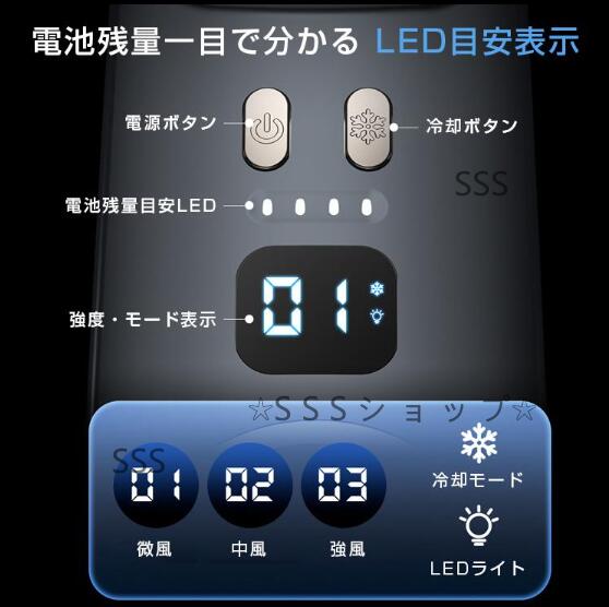 【接触冷感＆LED表示】首掛け扇風機 ネッククーラー 羽なし 接触冷感 軽量 強力 ネックファン 静音 扇風機 ダブルファン 風量3段階調節