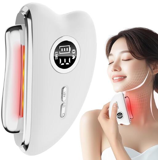 2025人気電動カッサプレート】 美顔器 EMS微電流＋振動＋温感＋3色LED