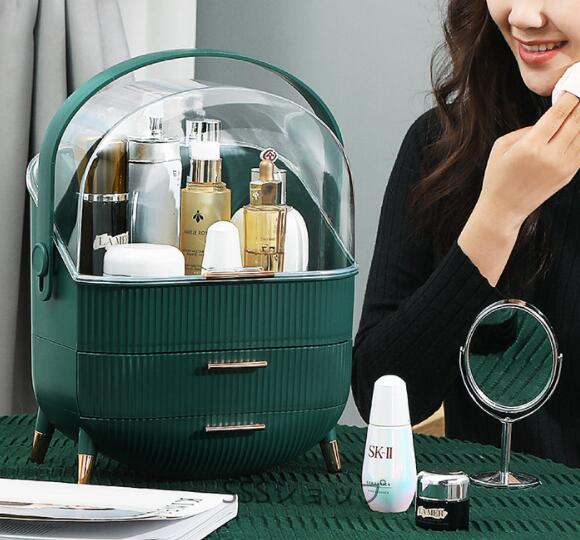 メイクボックス 化粧品収納ボックス ブラシカートリッジ付き 超大容量 3トレイ 引き出し小物 コスメボックスの通販は