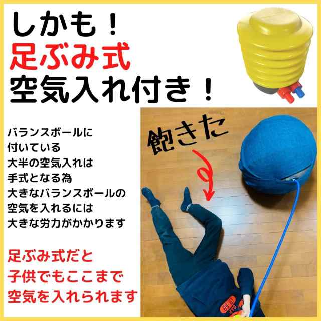 バランスボール カバー付き セット 55cm 空気入れ 座るだけ 効果 子供 椅子 おしゃれの通販はau Pay マーケット ヴァリーショップ Au