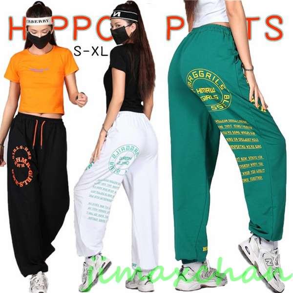 新生活 ダンス服装 パンツ スウエットパンツ レディースパンツ 女の子 韓国 ヒップホップ レッスン着 黒 練習着 舞台用 イベント 応援団 ダンスパンツ ジョガーパンツ HIPHOPの通販は 5,907円
