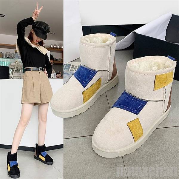 新生活 スノーブーツ ブーツ ウインターブーツ ミーディアム ブーティー 楽ちん レディース おしゃれ 可愛い シューズ 靴 裏起毛 秋冬もこもこ ラウンドトゥ 防滑 防寒 雪 靴 7,165円