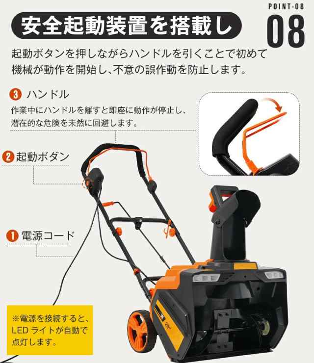 2025新春初売り 新作 電動除雪機 除雪機 小型 家庭用 軽量 LEDライト 超ワイドホイール 組み立て簡単 除雪幅50cm バッテリー PSEマーク 除雪器具 電動除雪スコップ ショベル 雪 型除雪機 除雪用品 飛ばし 投雪 庭 駐車場の通販は