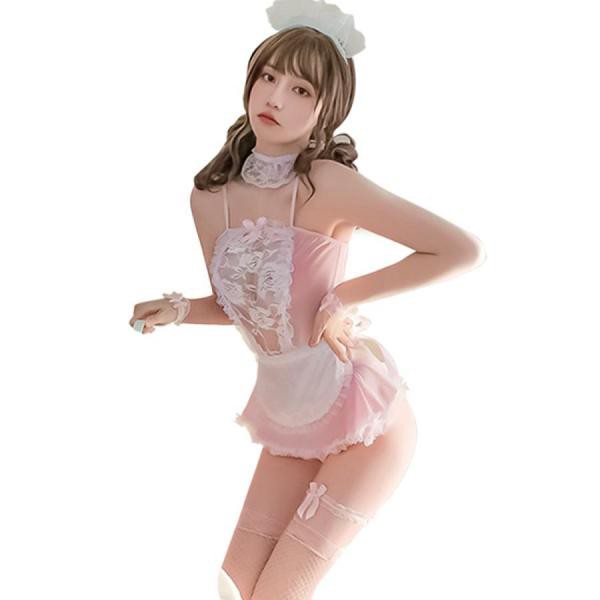 メイド服 ベビードール セクシー ランジェリー コスプレ メイド 網