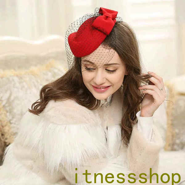 新生活  ベール付き トークハット トーク帽 フォーマル ウェディングヘッドドレス 結婚式 パーティー 髪飾り カクテル帽の通販は 5,681円