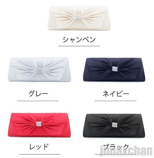 パーティーバッグ クラッチ 結婚式 二次会 大きめ 夏ギフト パーティー バッグ クラッチバッグ サブバッグ お呼ばれ 同窓会 シャンペン グレー ネイビー レッド ブラックの通販は