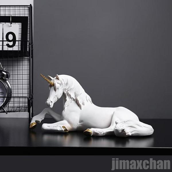 気楽 置物 ユニコーン アンティーク デザイン オブジェ インテリア ホワイト おしゃれ 大人 デザイン クラシック レトロ オブジェクト モダン 北欧 ヴィンテージ感 欧米 英国の通販は 7,900円