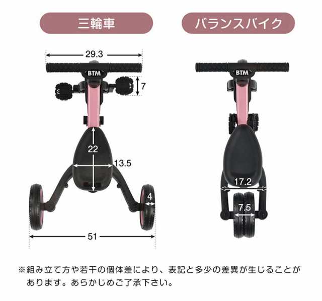 子供用三輪車 三輪車のりもの 二輪車 ランニングバイク 1年安心保証 子供の日 ギフト 押し棒付き おもちゃ かじとり 幼児用 軽量 キッズ