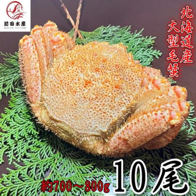 【母の日ギフト】大型毛蟹　10尾（700-800ｇサイズ）　北海道産　ボイル　付け足　一部訳あり　冷凍　お中元　お歳暮　母の日　父の日　フードロス　毛蟹　毛ガニ　けがに
