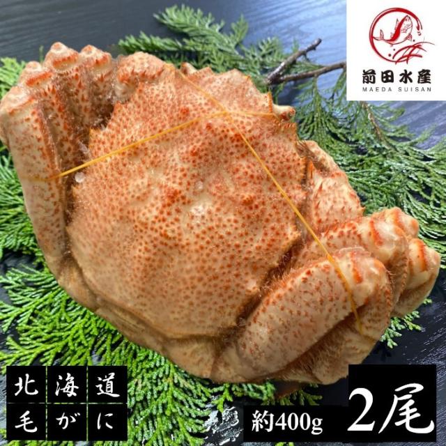 【母の日ギフト】毛蟹　2尾（約400ｇ前後サイズ）　付け足　ボイル済み　冷凍　天然無添加　毛ガニ　けがに　毛がに　蟹　かに　道産品　お歳暮　お祝い　父の日　母の日　コロナ　応援　備蓄　お取り寄せ　フードロス　食材ロス
