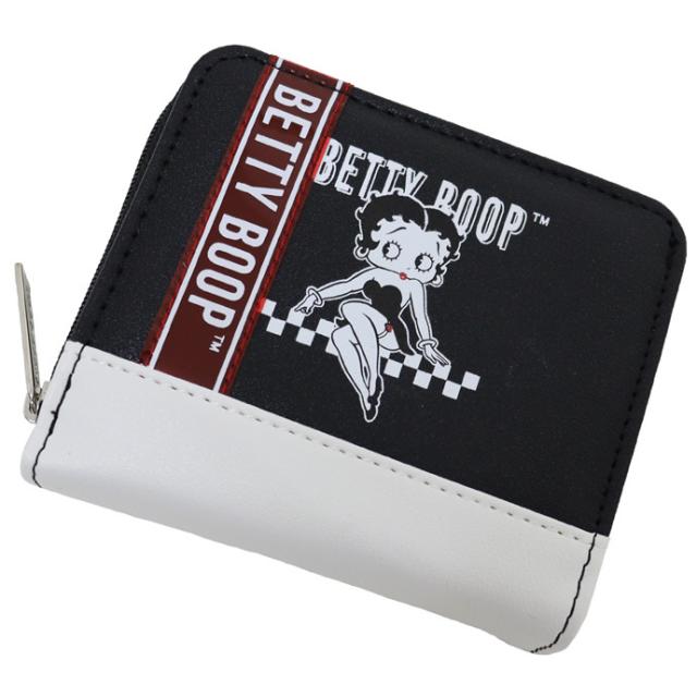 財布 レディース メンズ 二つ折り財布 ベティちゃん ベティーブープ ブロックチェック ラウンドファスナータイプ ブラック 全国送料無料 の通販はau Pay マーケット 服飾雑貨専門店 エクサス Au Pay マーケット店