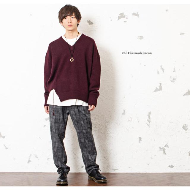 ワイドパンツ メンズ 冬 テーパードパンツ チェック グレンチェック パンツ メンズ セミワイドパンツ ワイドパンツ ウエストゴム パンツ の通販はau Pay マーケット Minority メンズセレクトショップ