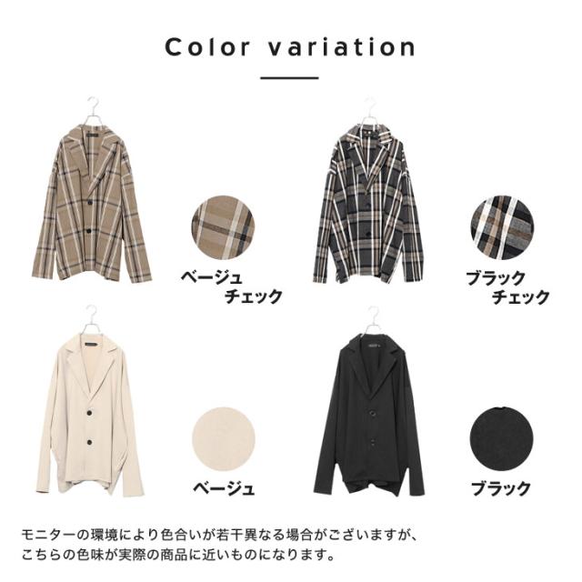 テーラードジャケット メンズ 春アウター チェック ビッグシルエット オーバーサイズ ライトアウター チェック ジャケット ドロップショの通販はau Pay マーケット Minority メンズセレクトショップ