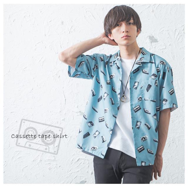 オープンカラーシャツ メンズ 半袖 シャツ 半袖シャツ メンズ 開襟シャツ 総柄 柄シャツ カジュアルシャツ ブラウス ショート丈 カセットの通販はau Pay マーケット Minority メンズセレクトショップ