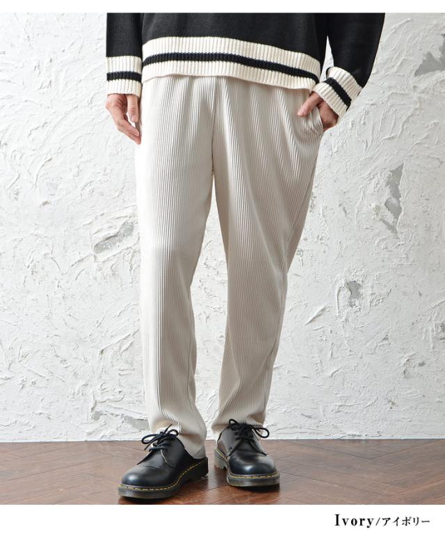 ワイドパンツ メンズ 春 セミワイドパンツ プリーツパンツ プリーツ パンツ スウェード スエード 部屋着 ルームウェア ウエストゴム パンの通販はau Pay マーケット Minority メンズセレクトショップ