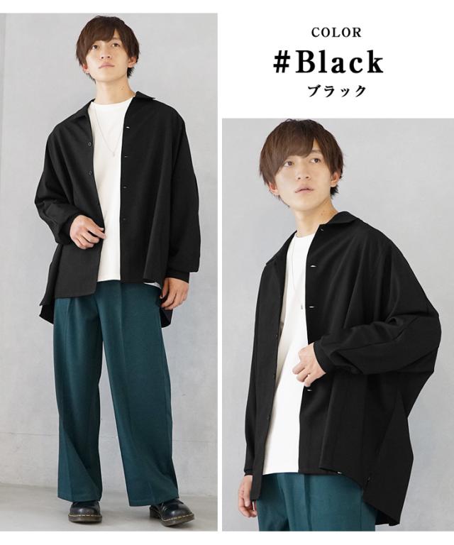 オーバーサイズ シャツ メンズ トップス 長袖 ドルマンシャツ