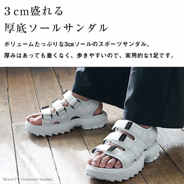 サンダル メンズ 厚底 スポーツサンダル メンズ ストラップ