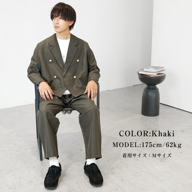 NOBLE グレー ダブルボタン テーラードジャケット NOBLE グレー ダブル