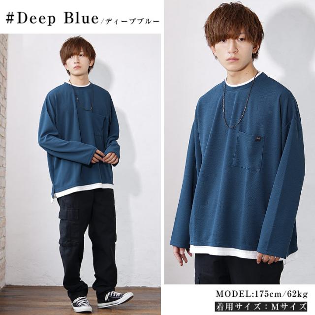 処分価格　新品未使用人気完売品シャツレイヤード ロングスリーブ Tシャツ MinoriTY オーバーサイズ 長袖tシャツ メンズ ロンt tシャツ