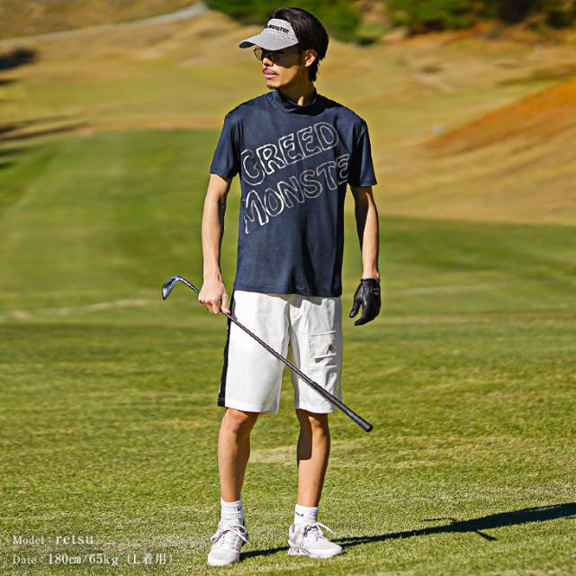 ゴルフウェア メンズ Tシャツ メンズ 半袖 モックネック ゴルフ