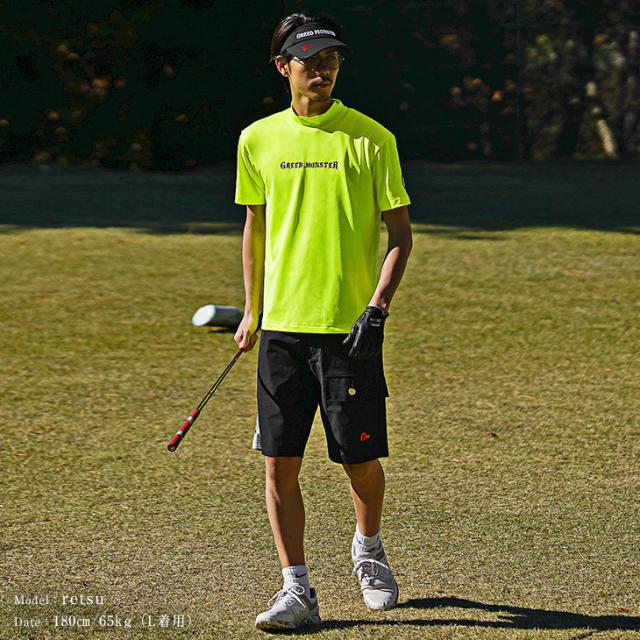 ゴルフウェア メンズ Tシャツ ブランド ネオンカラー 半袖Tシャツ