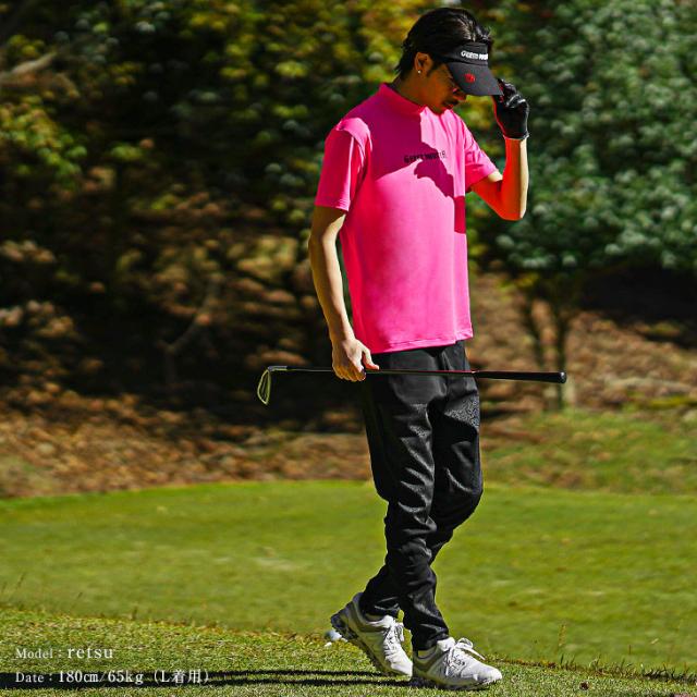 ゴルフウェア メンズ Tシャツ ブランド ネオンカラー 半袖Tシャツ メンズ モックネック ゴルフ ウェア モックネックシャツ メンズ 大きいサイズ トップス メンズ ゴルフ服 イエロー ピンク 春 秋 GREED MONSTER グリードモンスター ゴルフウェア メンズ Tシャツ ブランド ネオンカラー 半袖Tシャツ