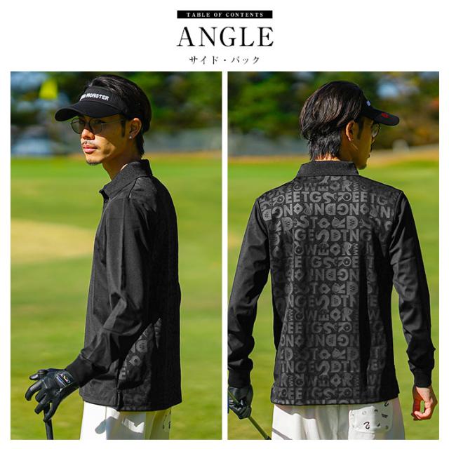 ゴルフウェア メンズ ブランド ポロシャツ メンズ 長袖 切り替え