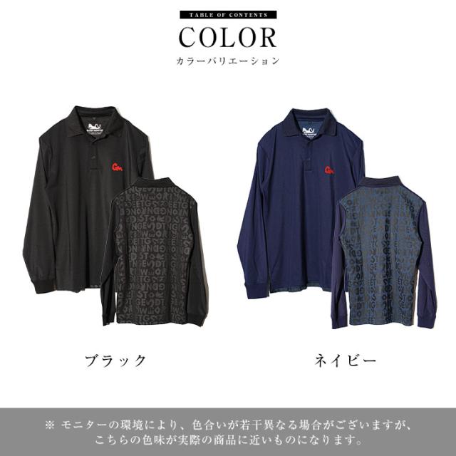 ゴルフウェア メンズ ブランド ポロシャツ メンズ 長袖 切り替え