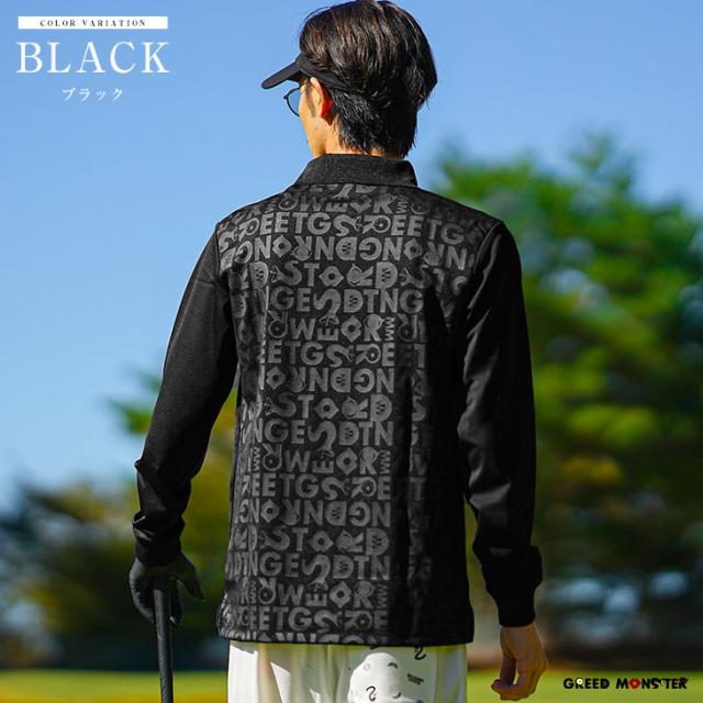 ゴルフウェア メンズ ブランド ポロシャツ メンズ 長袖 切り替え